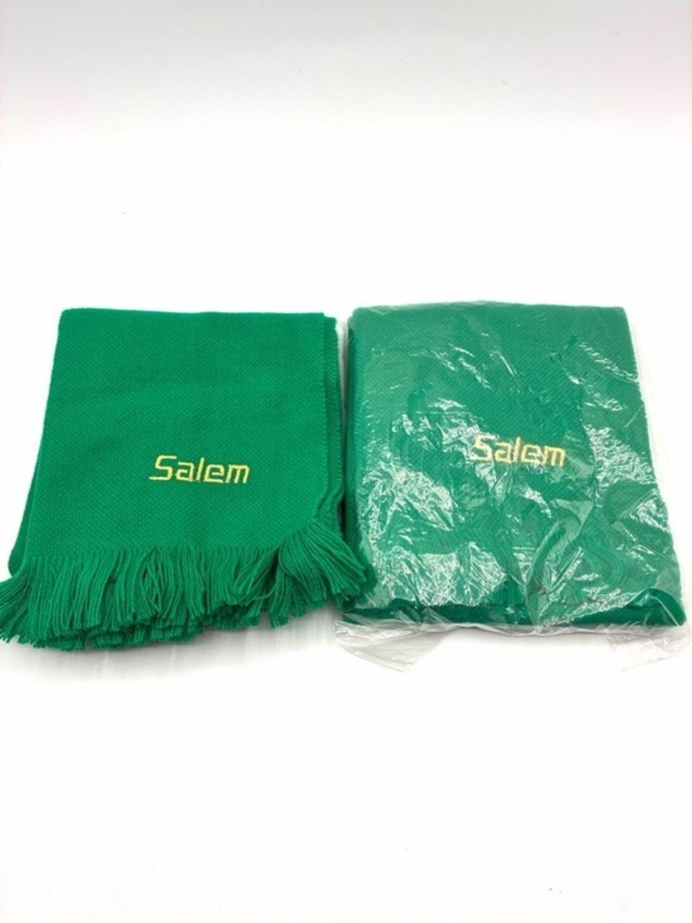 Vintage Salem Cigarettes Promotional Green Scarf Lot of 2 NOS Tobacco Promo